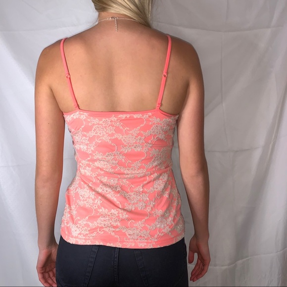 Express coral lace cami with built in bra size M - Picture 2 of 4
